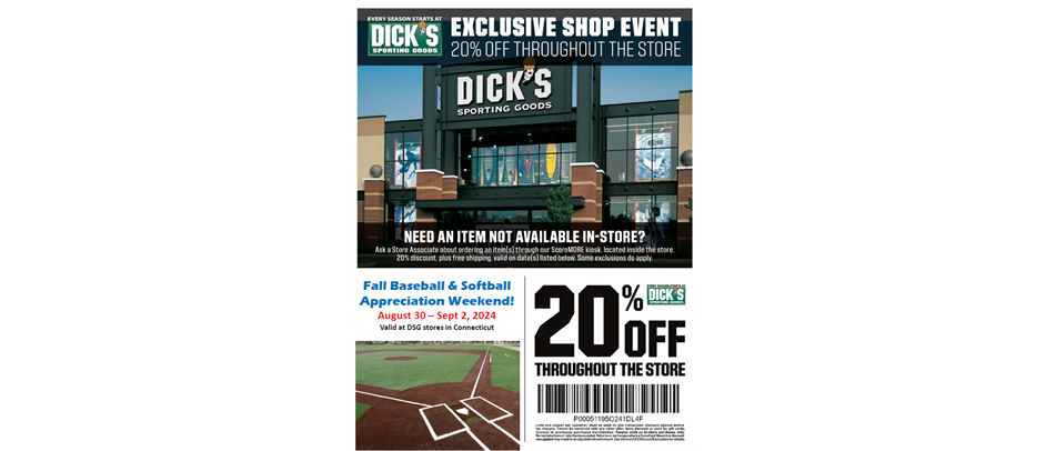 Baseball/Softball Appreciation Weekend at Dick's - THIS WEEKEND 